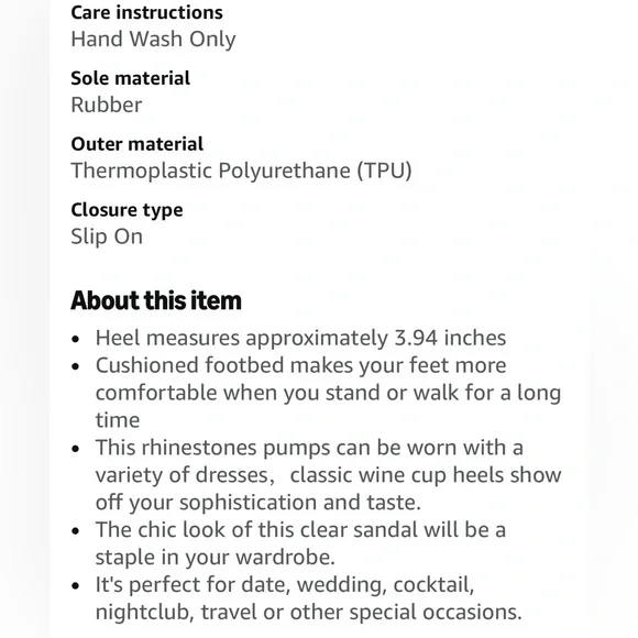 Transparent Point Toe Slingback Pump with Rhinestone Embellishment - Picture 7 of 16